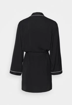 Anna Field Amanda Satin Dressing Gown - Badjas - Black -Anna Field 02d6ba585165492c8f07ab44f0a3d177