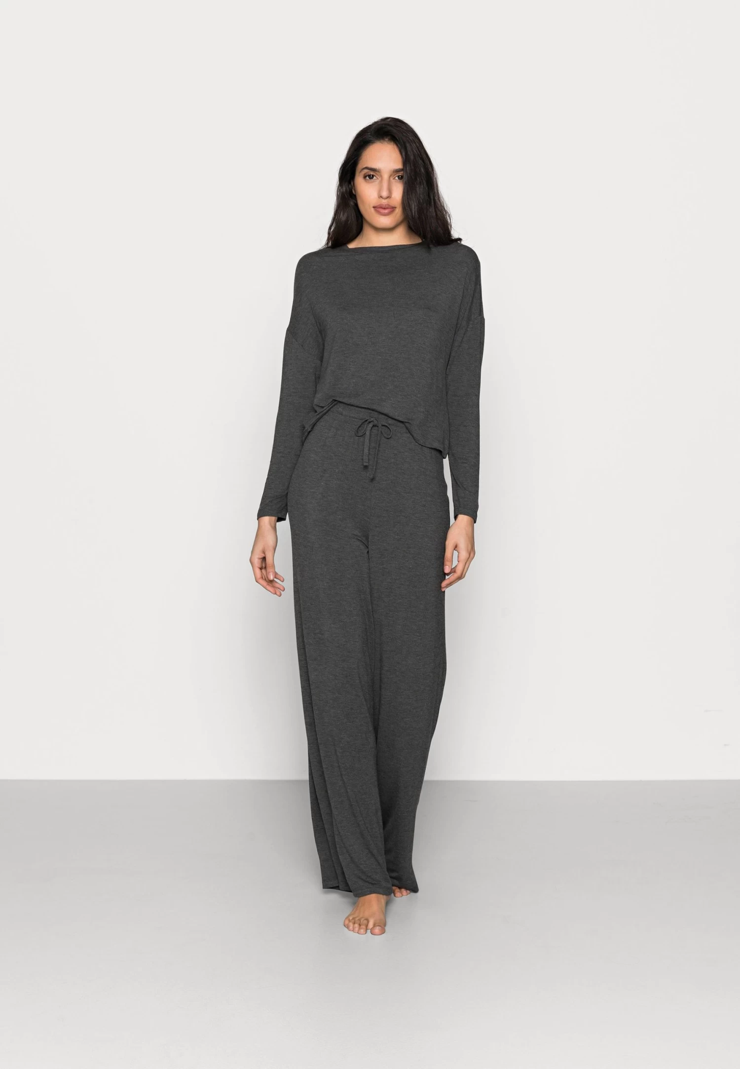 Anna Field Wide Leg - Pyjama - Dark Grey 2 Anna Field Wide Leg - Pyjama - Dark Grey - Afbeelding 2