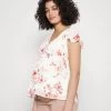 Mama Belt - Blouse - White/Red