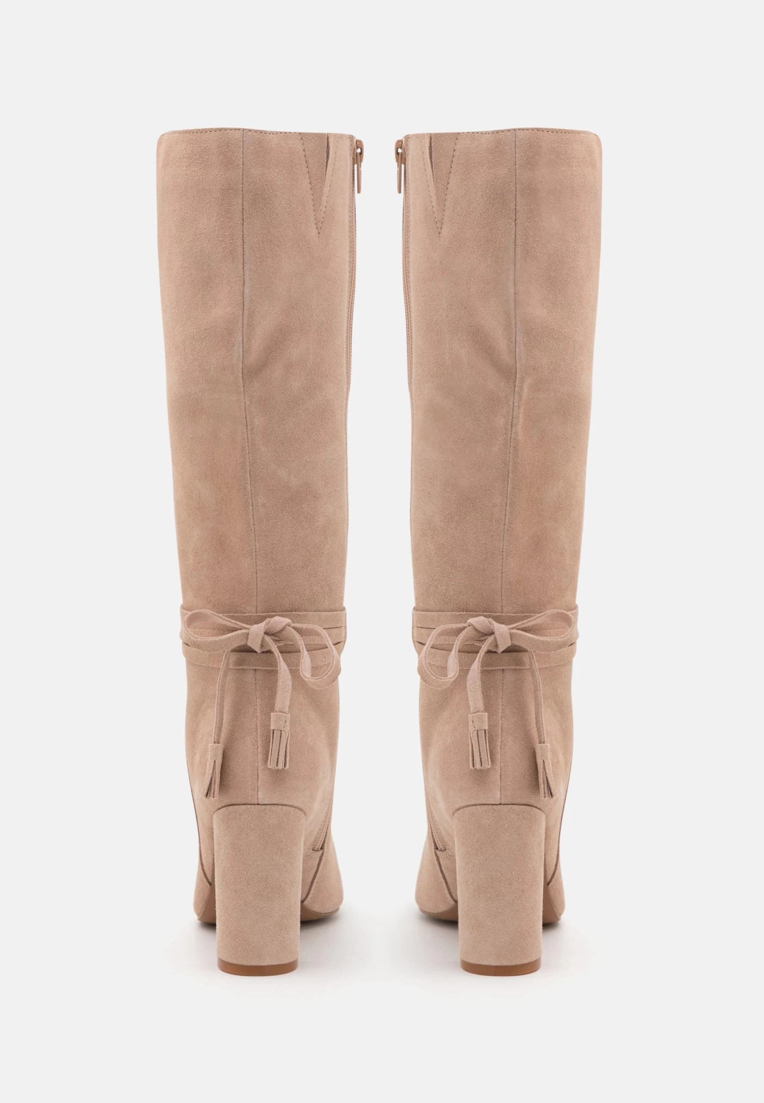 Leather - Laarzen Met Hoge Hak - Beige 4 Leather - Laarzen Met Hoge Hak - Beige - Afbeelding 4