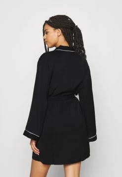 Anna Field Amanda Satin Dressing Gown - Badjas - Black -Anna Field 2ed7ad8212184e4ca1dc1b97ba75f567