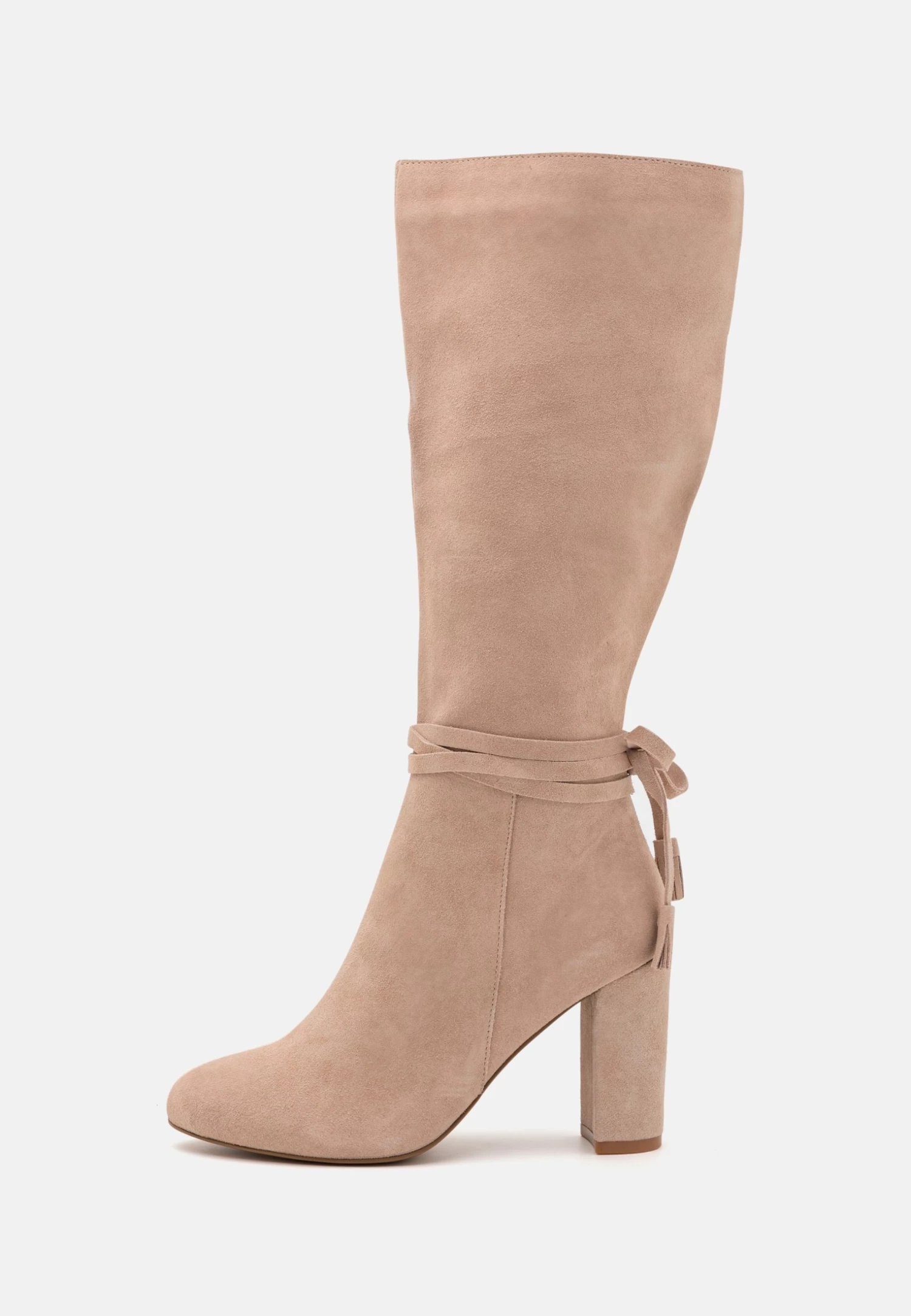 Leather - Laarzen Met Hoge Hak - Beige 2 Leather - Laarzen Met Hoge Hak - Beige - Afbeelding 2