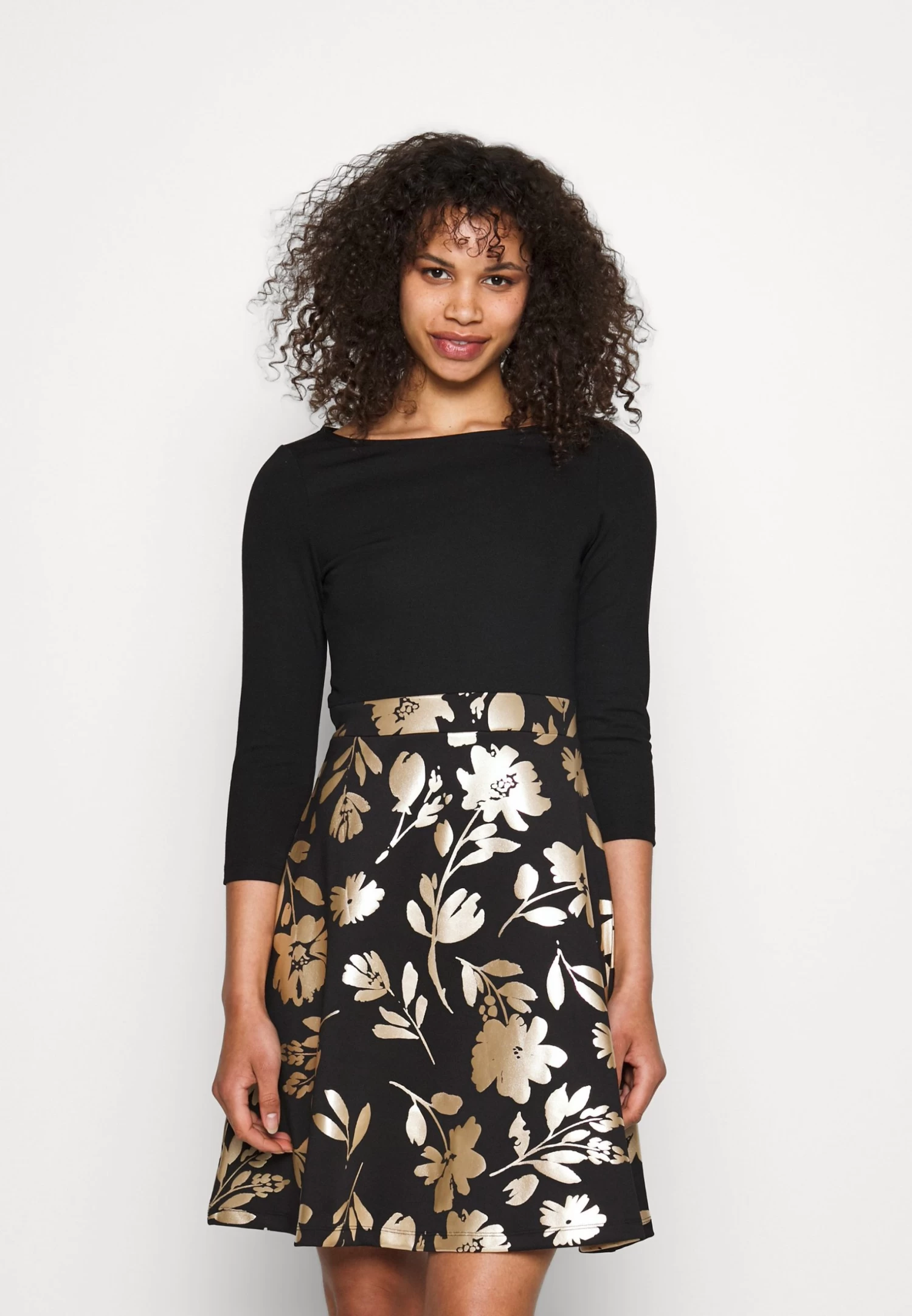 Anna Field Jerseyjurk - Black Gold 4 Anna Field Jerseyjurk - Black Gold - Afbeelding 4
