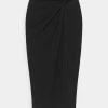 Anna Field Front Knot Midi Skirt - Kokerrok - Black