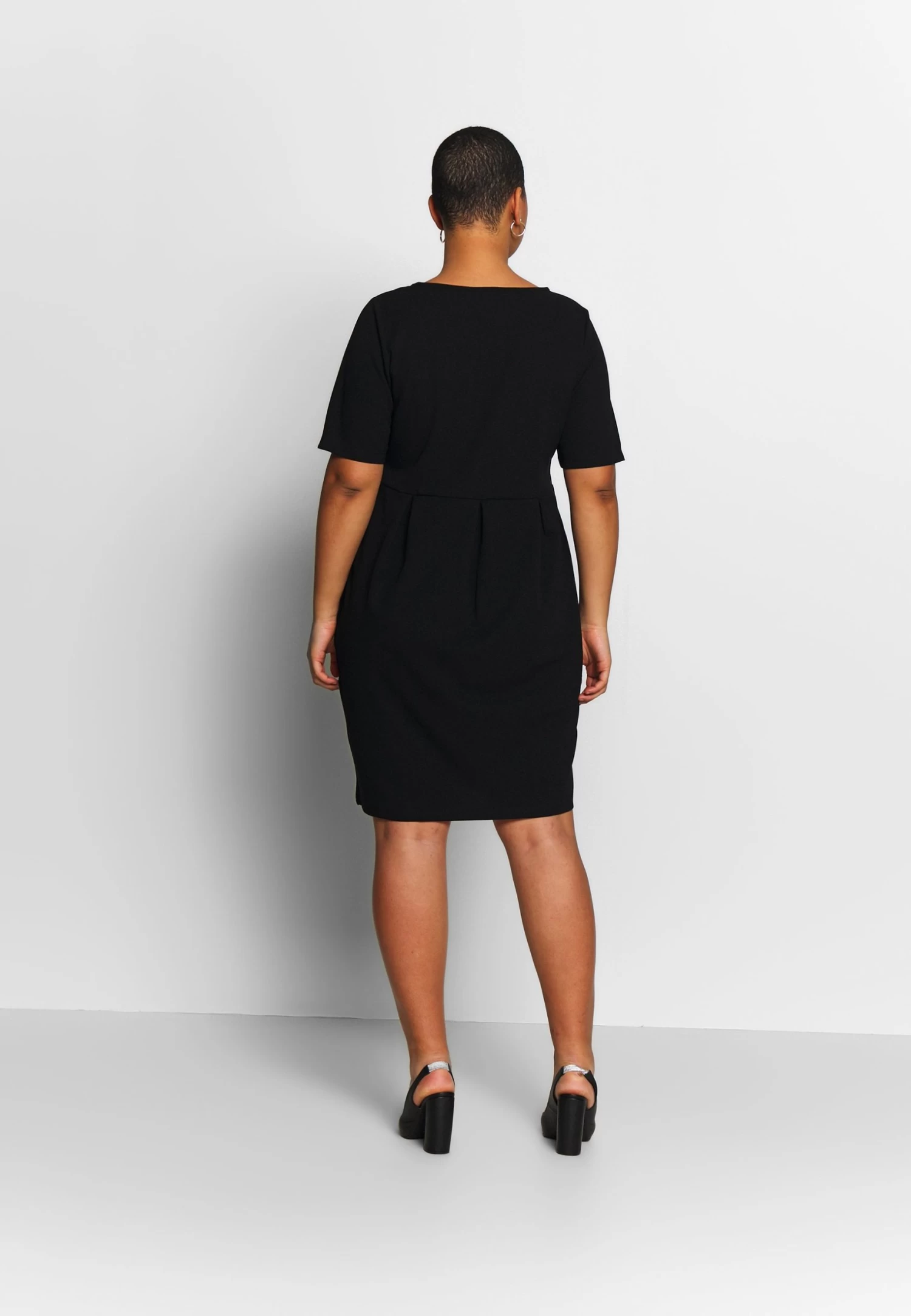 Basic Jersey Dress - Jerseyjurk - Black 3 Basic Jersey Dress - Jerseyjurk - Black - Afbeelding 3