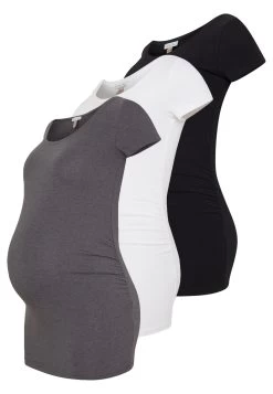 3Er Pack - T-Shirt Basic - White/Black/Dark Grey