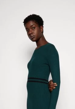 Anna Field Gebreide Jurk - Dark Green/Black -Anna Field 6257de860f974737b4c5f696481d28b1