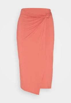 Anna Field Front Knot Midi Skirt - Kokerrok - Red -Anna Field 7673a70ffafd4e64b333db05d060c74b