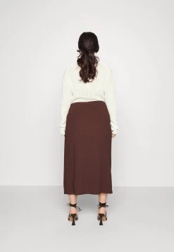 Curvy Textured Sarong Midi Skirt - Wikkelrok - Brown -Anna Field 7981b9a875064054b0948e6688d4bf58