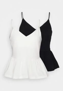 Petite 2Pack- Blouse - Black/ White -Anna Field 86be941200074af281958dcb1a7a45a0