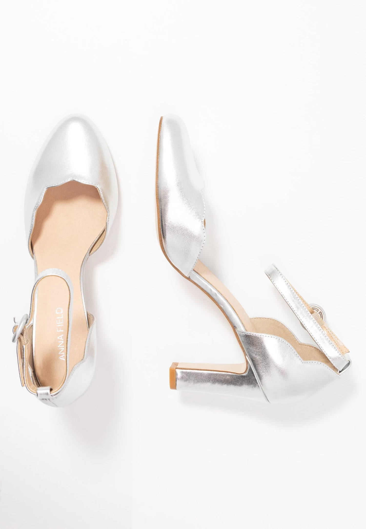 Anna Field Leather Pumps - Hoge Hakken - Silver 4 Anna Field Leather Pumps - Hoge Hakken - Silver - Afbeelding 4