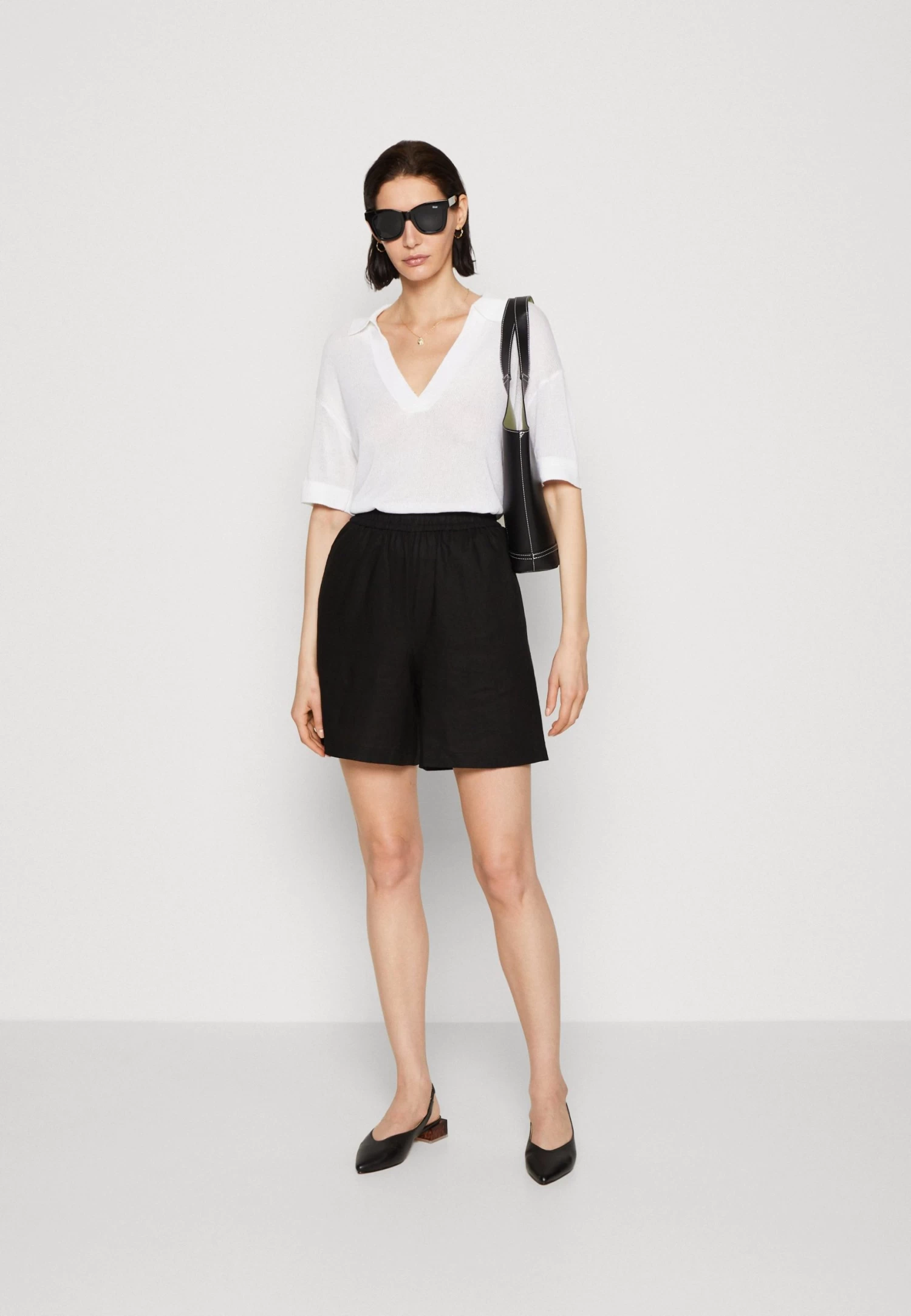 Anna Field Linen Mix - Shorts - Black 2 Anna Field Linen Mix - Shorts - Black - Afbeelding 2