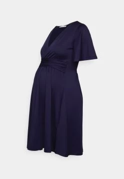 Sleeves Wrap Waist V Flared Mini Dress- Jerseyjurk - Dark Blue 10 Sleeves Wrap Waist V Flared Mini Dress- Jerseyjurk - Dark Blue -Anna Field a948fc291d8440b0a47e7400b6403543