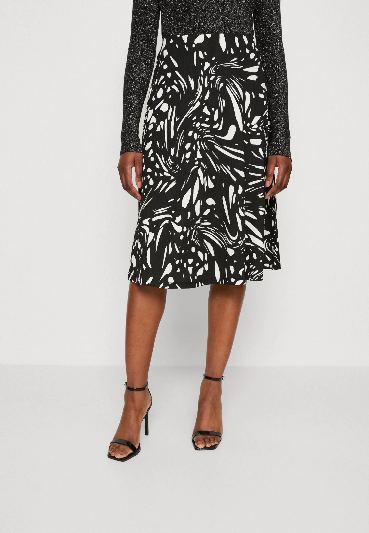 Anna Field A-Lijn Rok - Black/White 1 Anna Field A-Lijn Rok - Black/White