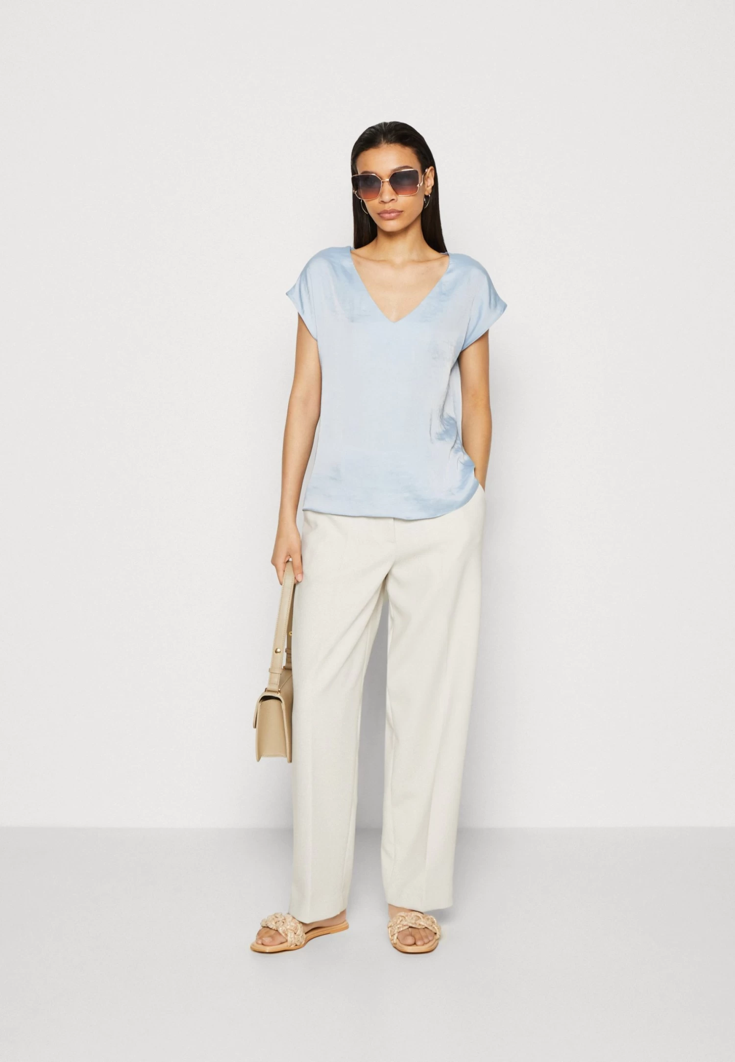 Anna Field T-Shirt Basic - Light Blue 2 Anna Field T-Shirt Basic - Light Blue - Afbeelding 2