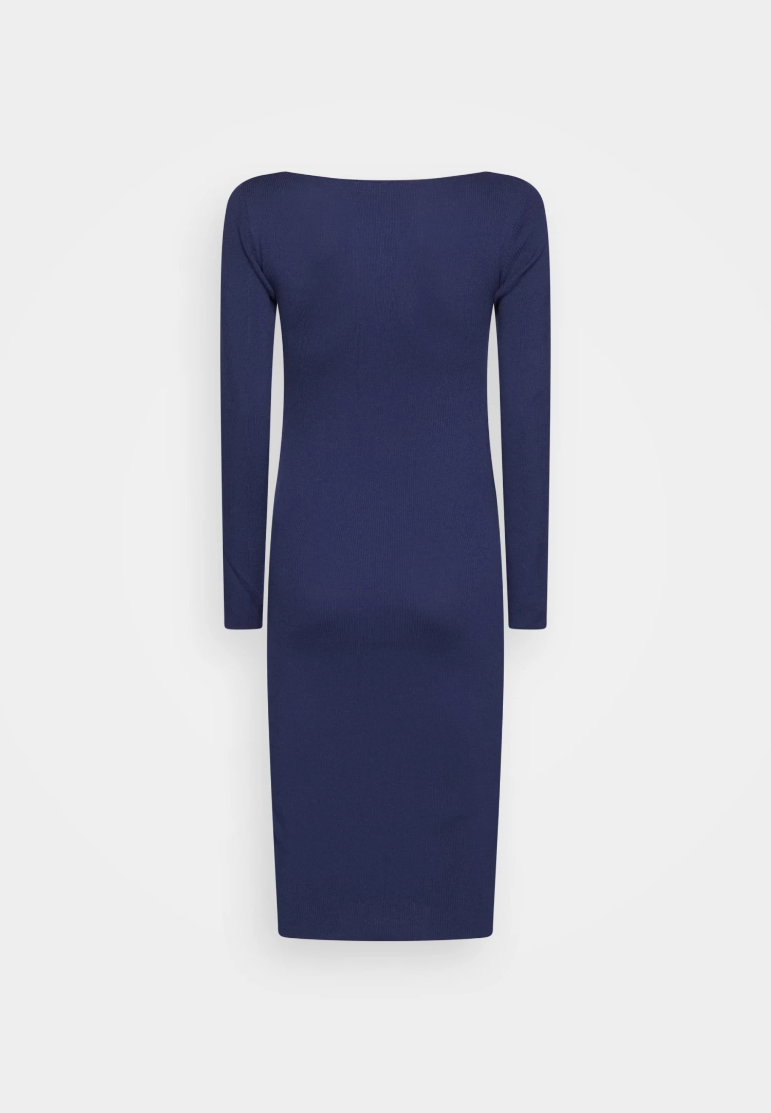 Anna Field V Ausschnitt Bodycon Midi Strickkleid - Etui-Jurk - Dark Blue 2 Anna Field V Ausschnitt Bodycon Midi Strickkleid - Etui-Jurk - Dark Blue - Afbeelding 2