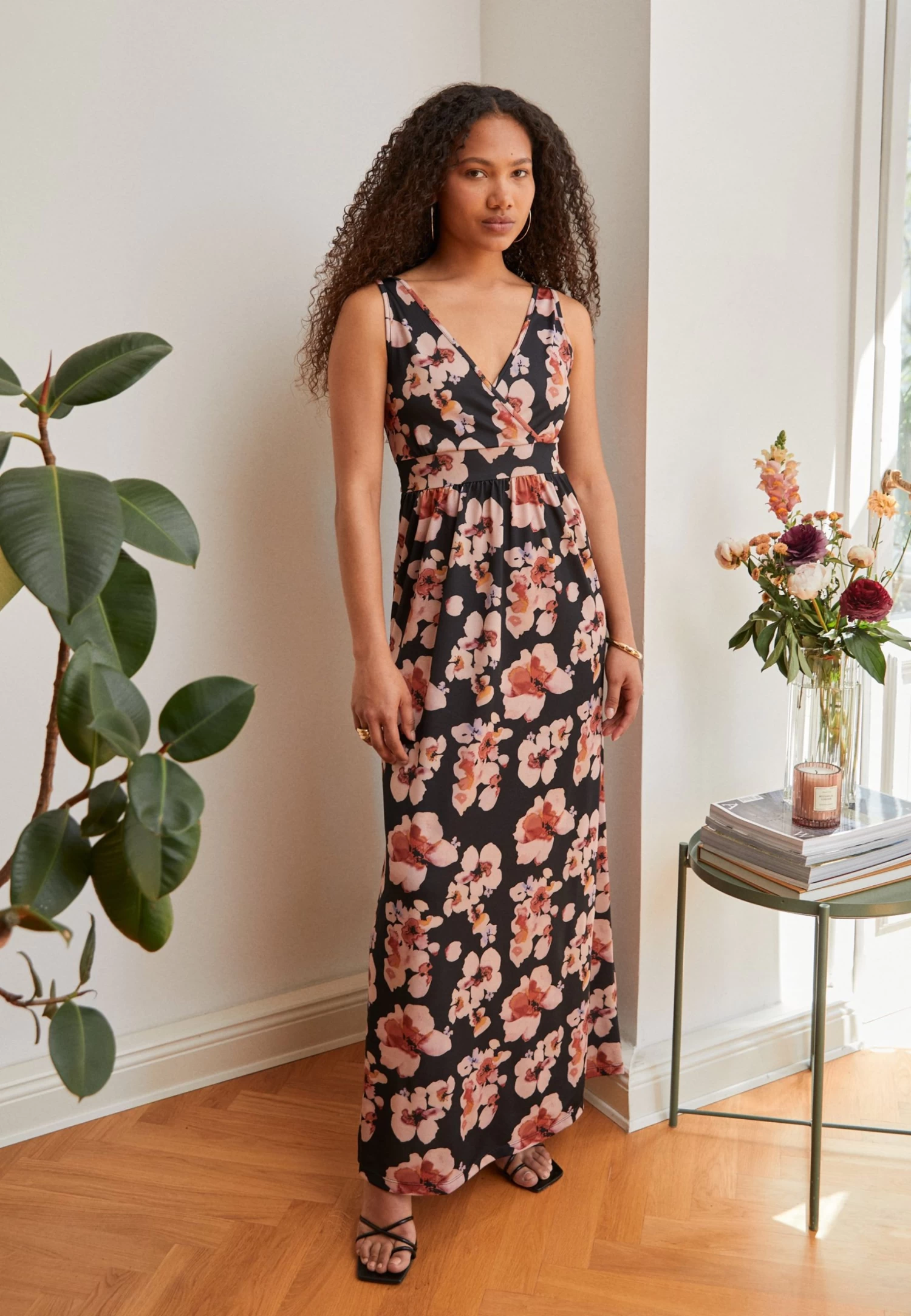 Anna Field Maxi-Jurk - Black/Pink/Multicoloured 2 Anna Field Maxi-Jurk - Black/Pink/Multicoloured - Afbeelding 2