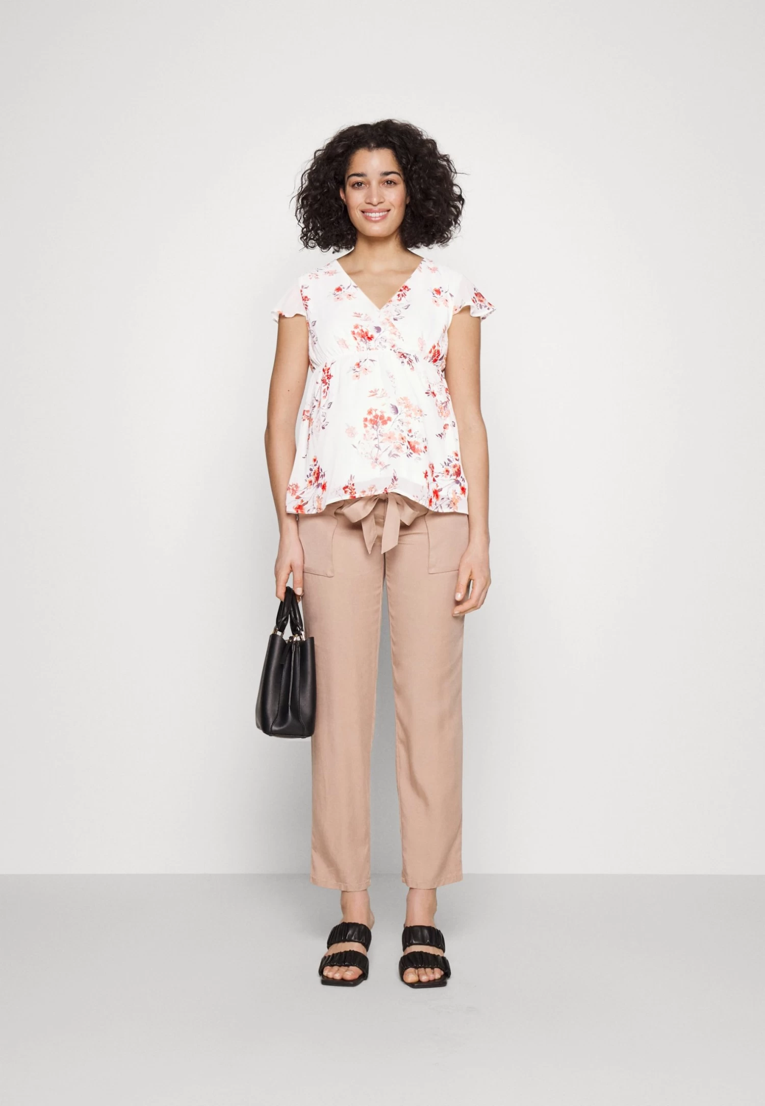 Mama Belt - Blouse - White/Red 2 Mama Belt - Blouse - White/Red - Afbeelding 2