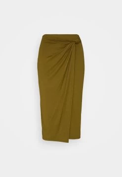 Anna Field Front Knot Midi Skirt - Kokerrok - Khaki -Anna Field f1bd396162034cf88007b332d4b9f049