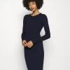 Anna Field Crew Ausschnitt Ripp Top Bodycon Mini Strickkleid - Etui-Jurk - Dark Blue