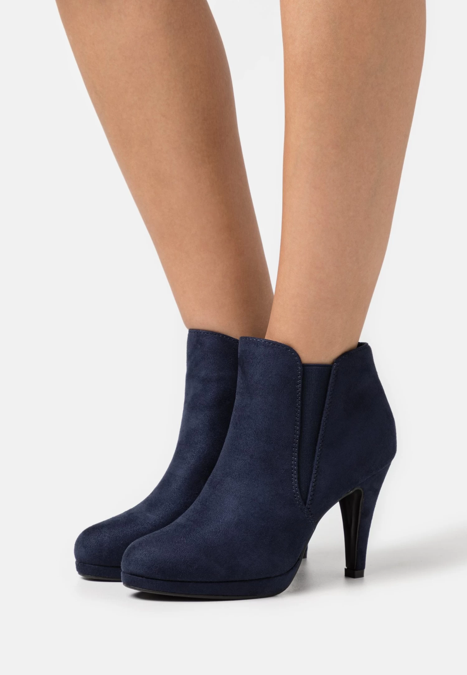 Anna Field Enkellaarsjes Met Hoge Hak - Dark Blue 1 Anna Field Enkellaarsjes Met Hoge Hak - Dark Blue